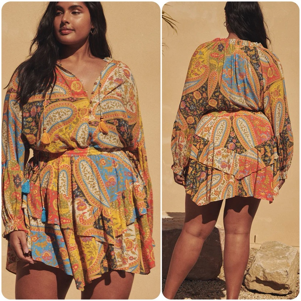 EUC Spell & the Gypsy Collective Kaleidoscope Belladonna Handkerchief Mini Skirt